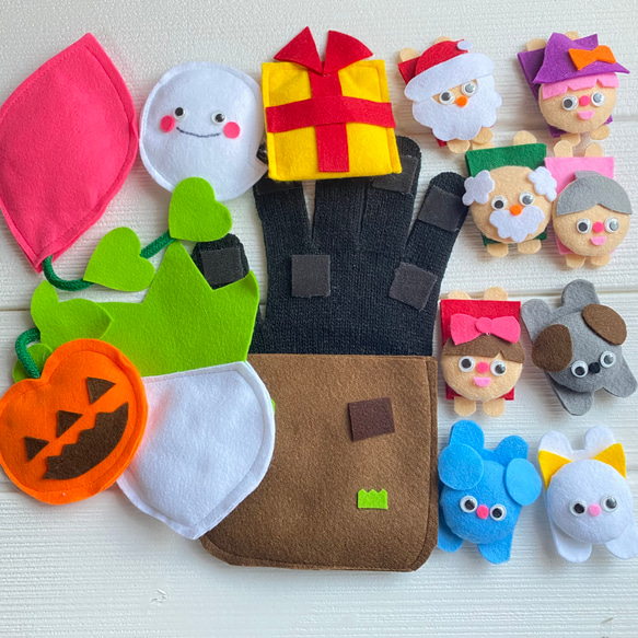 手袋シアター　かぶ　芋　ハロウィン　クリスマス　サンタクロース 2枚目の画像