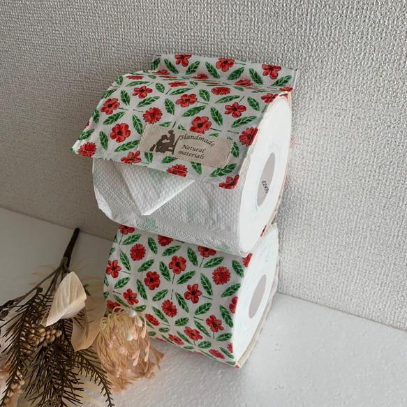 トイレットペーパーホルダーカバー♪sopo kukka〜かわいい花〜♪ 2枚目の画像