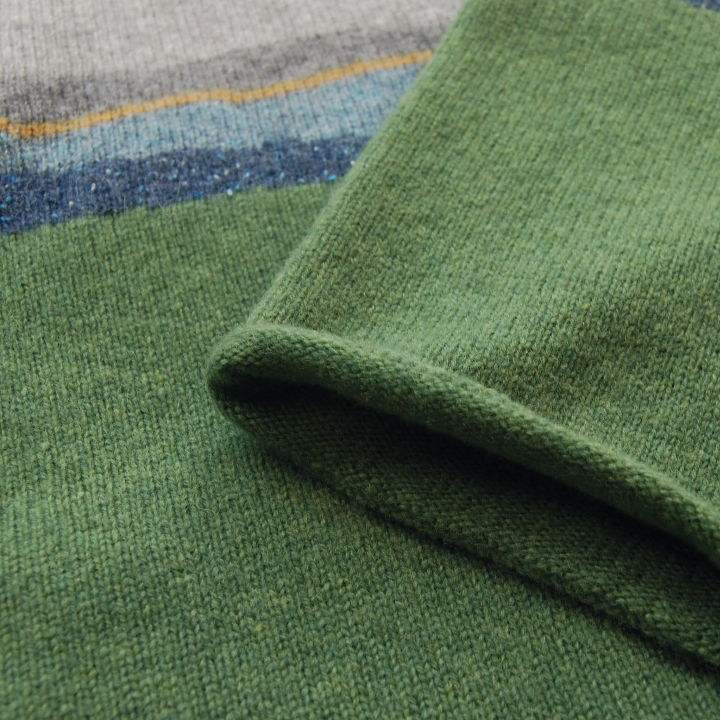 【受注制作】『曇りの日の散歩』色を着る  境界線のセーター