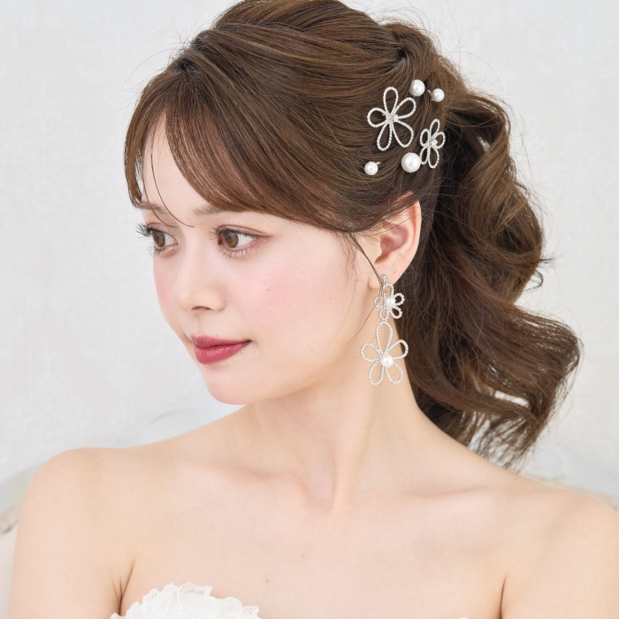 MA268アレンジピン ヘアピン ウェディング　ブライダル　花嫁　ヘッドアクセサリー　結婚式