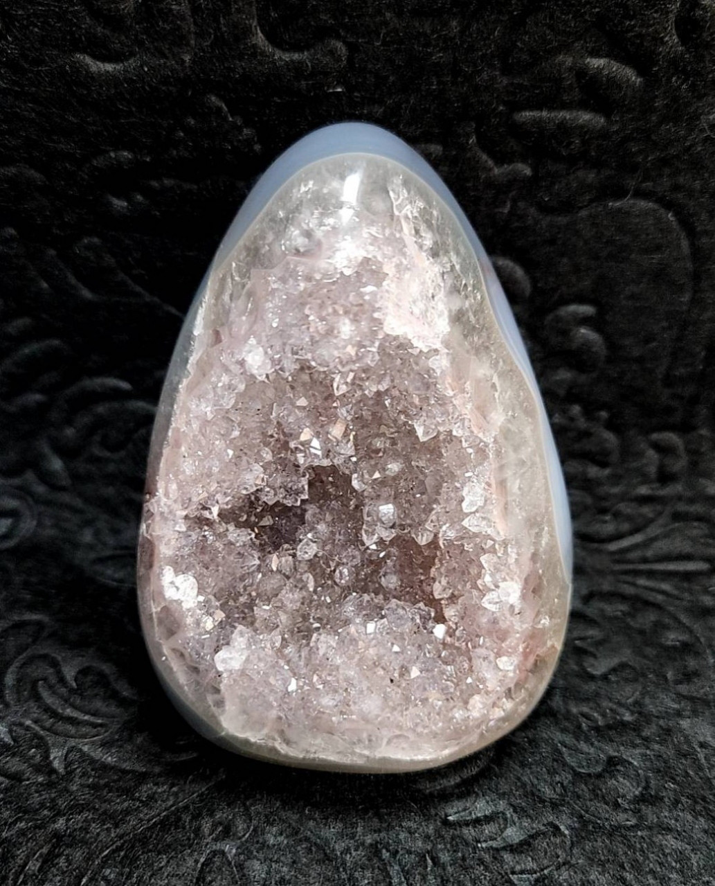 アメジストインアゲート◇ドゥルージー◇オールカット◇虹入り◇台座付き◇原石◇天然石◇ 7,154円