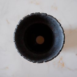 4号窯変黒裂紋鉢219　塊根植物　多肉植物　アガベ　盆栽　植木鉢　作家鉢　鉢皿　沖縄 5枚目の画像