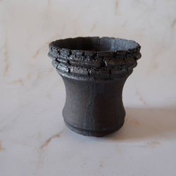 4号窯変黒裂紋鉢219　塊根植物　多肉植物　アガベ　盆栽　植木鉢　作家鉢　鉢皿　沖縄 1枚目の画像