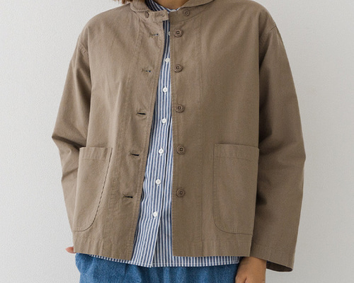 コットンチノ ダブルポケットカバーオール ジャケット kermu