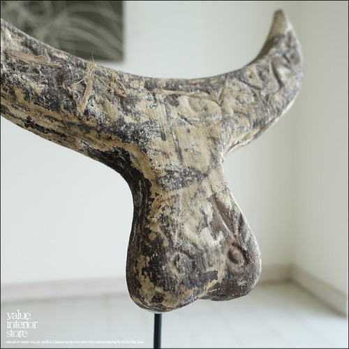 水牛オブジェ 置物 装飾 立体アート バッファロー カフェ装飾 飾り