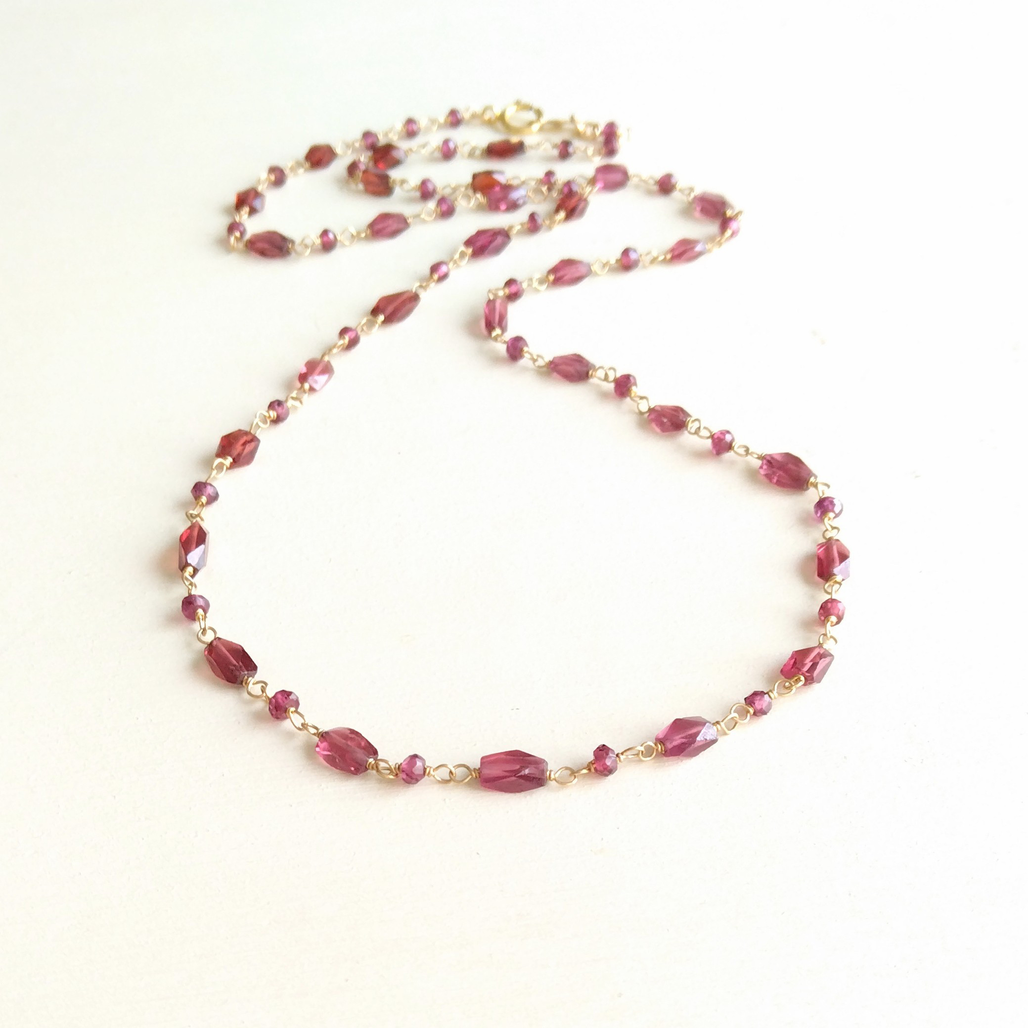 ガーネットネックレス(14kgf)