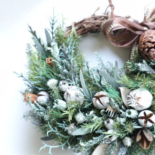 森のクリスマスリース リース viento 通販 19741893｜Creema(クリーマ)