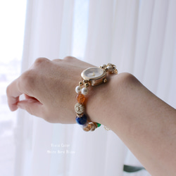 大人ビビットカラーのアンティークジュエルウォッチ（ブレスレットウォッチ） 3枚目の画像