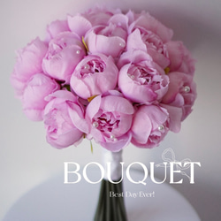 バラ　バレエコア　リボンブーケ　ウェディングブーケ　アーティフィシャルフラワー 再販♡バレエコアのバレリーナブーケ テラコッタの胡蝶蘭 リボン