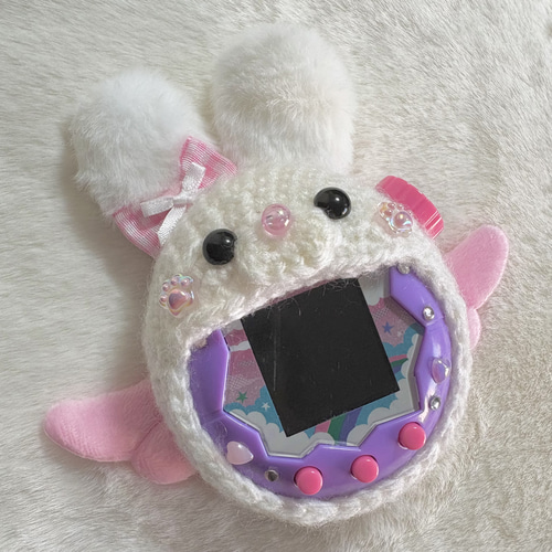 白×ピンク♡ふわふわうさぎ天使のたまごっちパラダイスカバー♡ その他