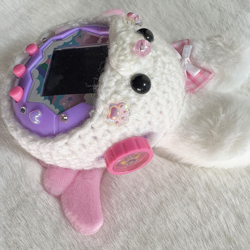 白×ピンク♡ふわふわうさぎ天使のたまごっちパラダイスカバー♡ その他