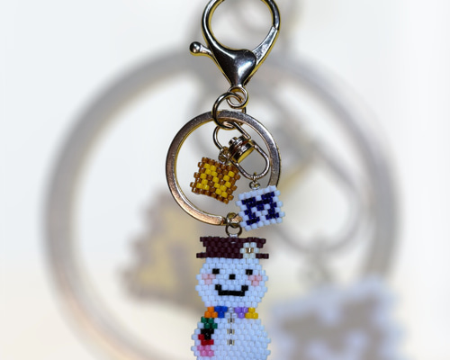 雪だるまのキーホルダー 推し活 推し色 選べるカラー 完全受注制作