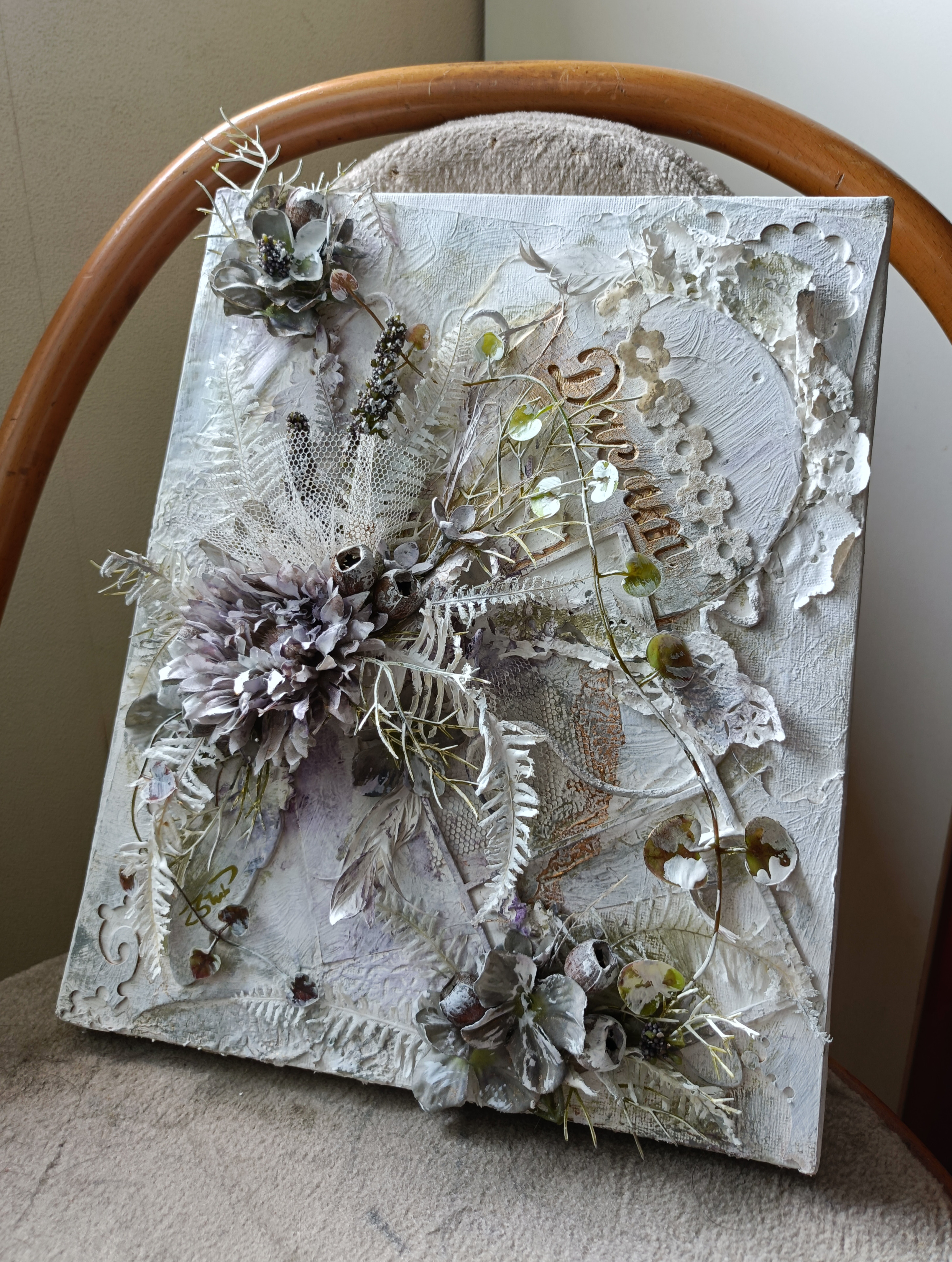 シャビーアンティークなキャンパスアート