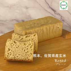 グルテンフリー ヴィーガン　農薬不使用玄米だけでお作りした　玄米パン（プレーン） 1枚目の画像