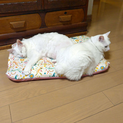 猫のためのマット　ふわふわNO.1　Silver Drops-Ovel Elements　＜受注生産＞　オーダー専用 16枚目の画像