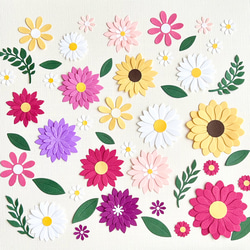 クラフトパンチの桜の花〜サクラ コメントカード 寄せ書き 卒園卒業