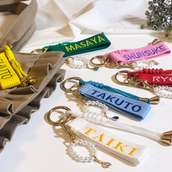 お纏めリクエスト＊刺繍のバッグ♡ケース♡チャームなど♡ お名前刺繍】バッグチャーム＼推し活におススメ／名入れ ライブ