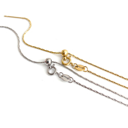 esca13-2 [1條鍊子] 長約50厘米，直徑0.8毫米，長度可調！帶滑動球的項鍊鏈 第6張的照片