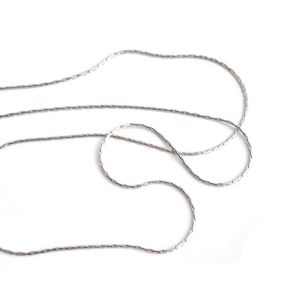 esca13-2 [1條鍊子] 長約50厘米，直徑0.8毫米，長度可調！帶滑動球的項鍊鏈 第3張的照片