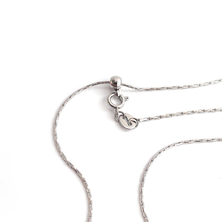 esca13-2 [1條鍊子] 長約50厘米，直徑0.8毫米，長度可調！帶滑動球的項鍊鏈 第4張的照片