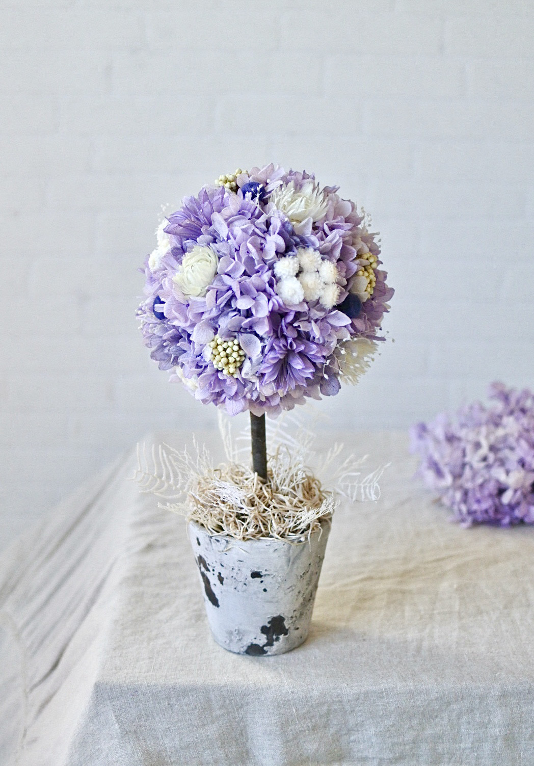トピアリー　柔らかパープル　プリザーブドフラワー