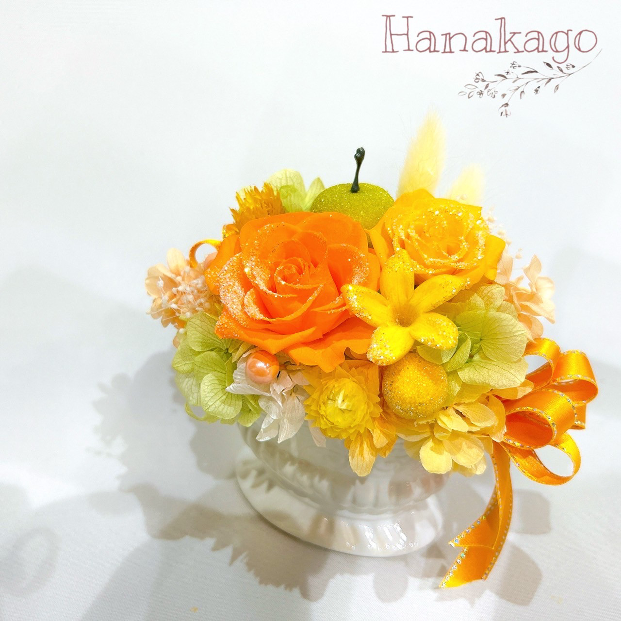 【送料無料】プリザーブドフラワー　きらめき　Orange