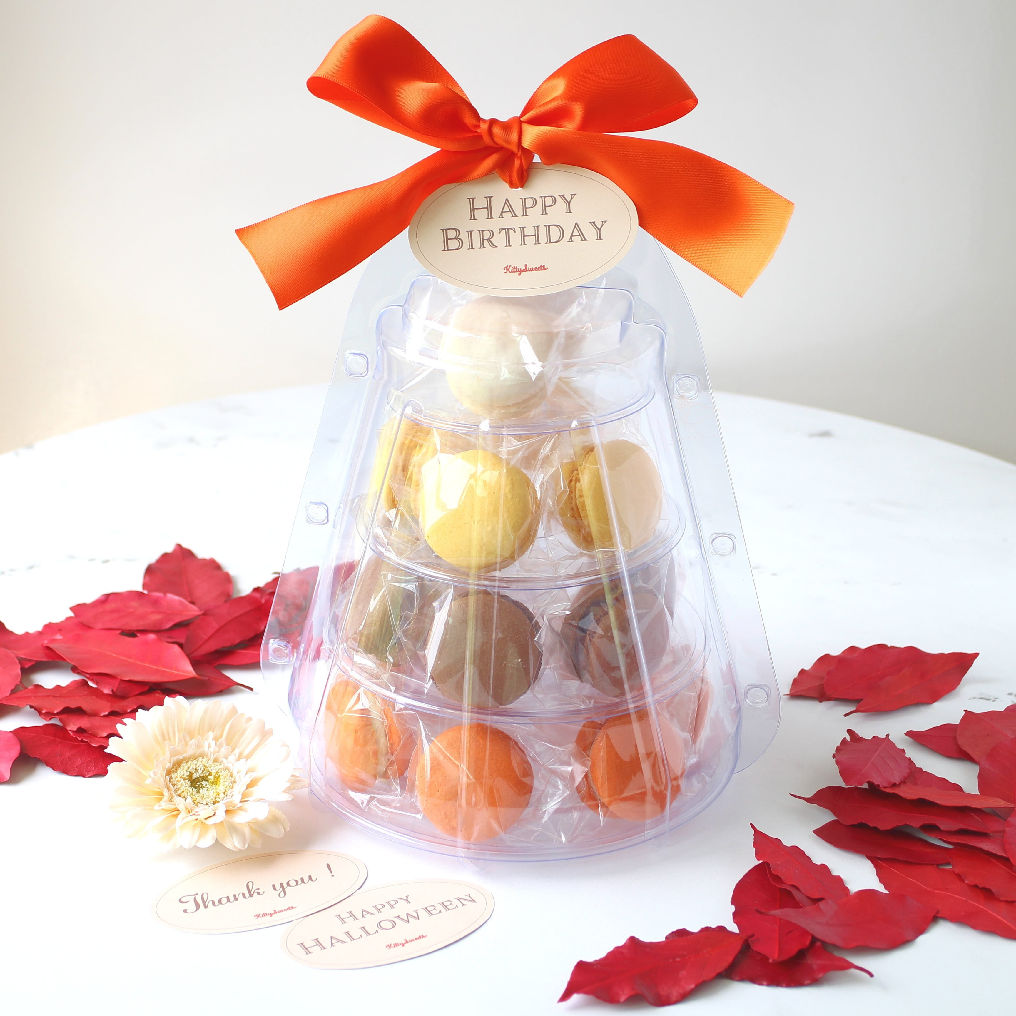 秋のマカロンタワー　ハロウィン