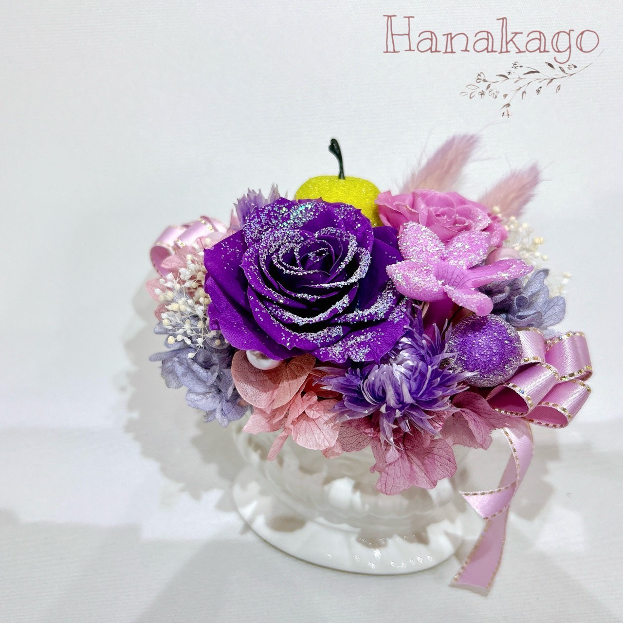 【送料無料】プリザーブドフラワー　きらめき　Purple