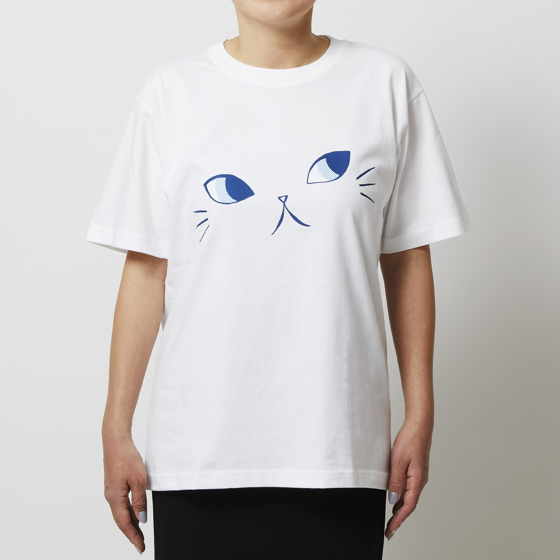 《新作》lucky cat 「mew & coo」オリジナルTシャツ「white（白）」 5,280円