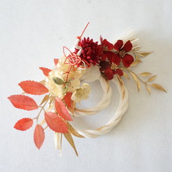 【11月・早割お正月2026】紅白カラー・菊と鶴のお正月飾り~ver2~ 8枚目の画像