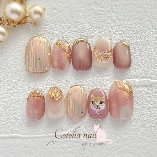オーダーメイド】あなたの猫ちゃんを指先に！猫ネイル／うちの子ネイル