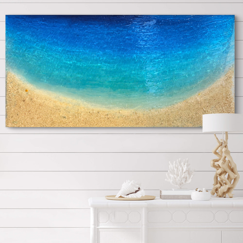 アートパネル ブルームーンビーチ 蒼い海と砂浜 インテリアパネル 90