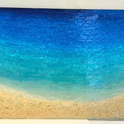 アートパネル ブルームーンビーチ 蒼い海と砂浜 インテリアパネル 90