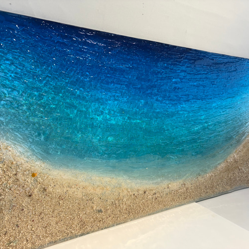 アートパネル ブルームーンビーチ 蒼い海と砂浜 インテリアパネル 90