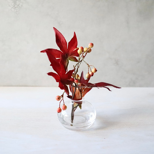 モミジ 和モダン 紅葉 造花 一輪挿し フェイクフラワー 卓上 玄関