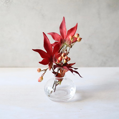 モミジ 和モダン 紅葉 造花 一輪挿し フェイクフラワー 卓上 玄関