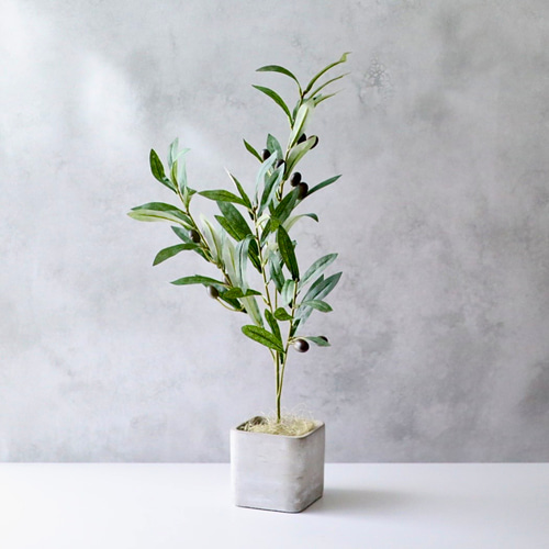  オリーブグリーン 置物 オリーブ フェイクグリーン 観葉植物 造花 オリーブの木 鉢植え