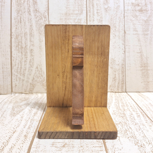 受注制作】犬が支える木製ブックエンド／本立て 全27犬種対応・色が