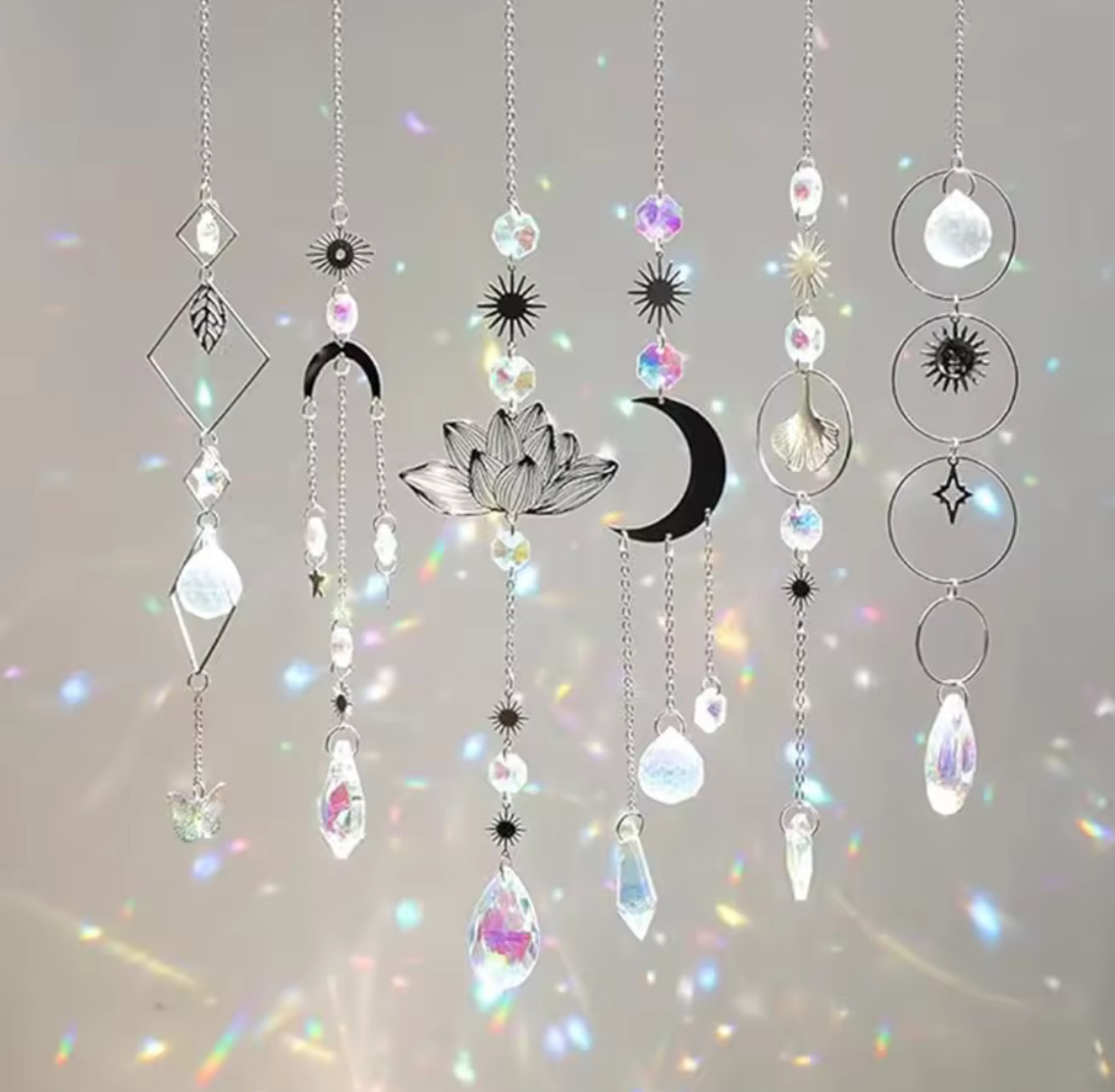 【心を癒す】サンキャッチャー インテリア 窓飾り 壁飾り ドア飾り 天然石 6個セット