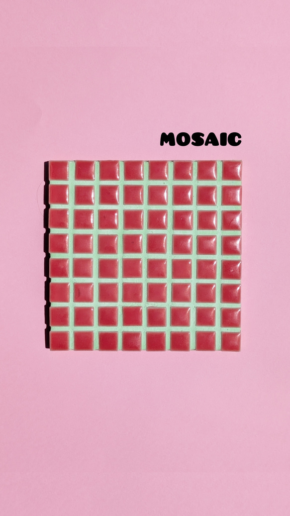 【名古屋モザイクタ使用】食卓を彩るミニ鍋敷き・タイルコースター（М）【送料無料】 1枚目の画像