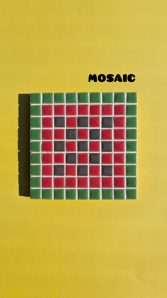 【名古屋モザイクタ使用】食卓を彩るミニ鍋敷き・タイルコースター（М）【送料無料】 1枚目の画像