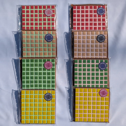 【名古屋モザイクタ使用】食卓を彩るミニ鍋敷き・タイルコースター（М）【送料無料】 2枚目の画像