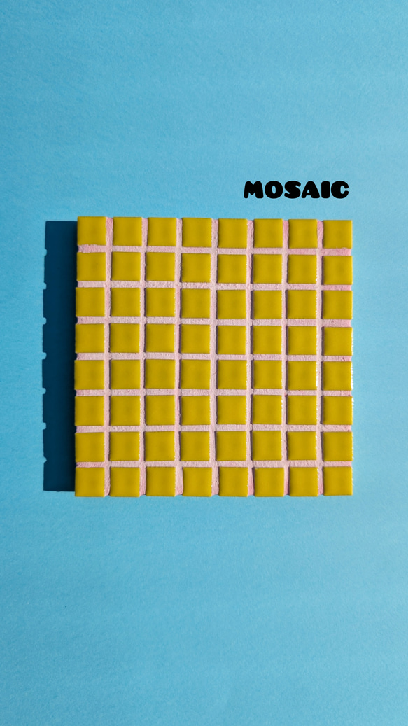 【名古屋モザイクタ使用】食卓を彩るミニ鍋敷き・タイルコースター（М）【送料無料】 1枚目の画像