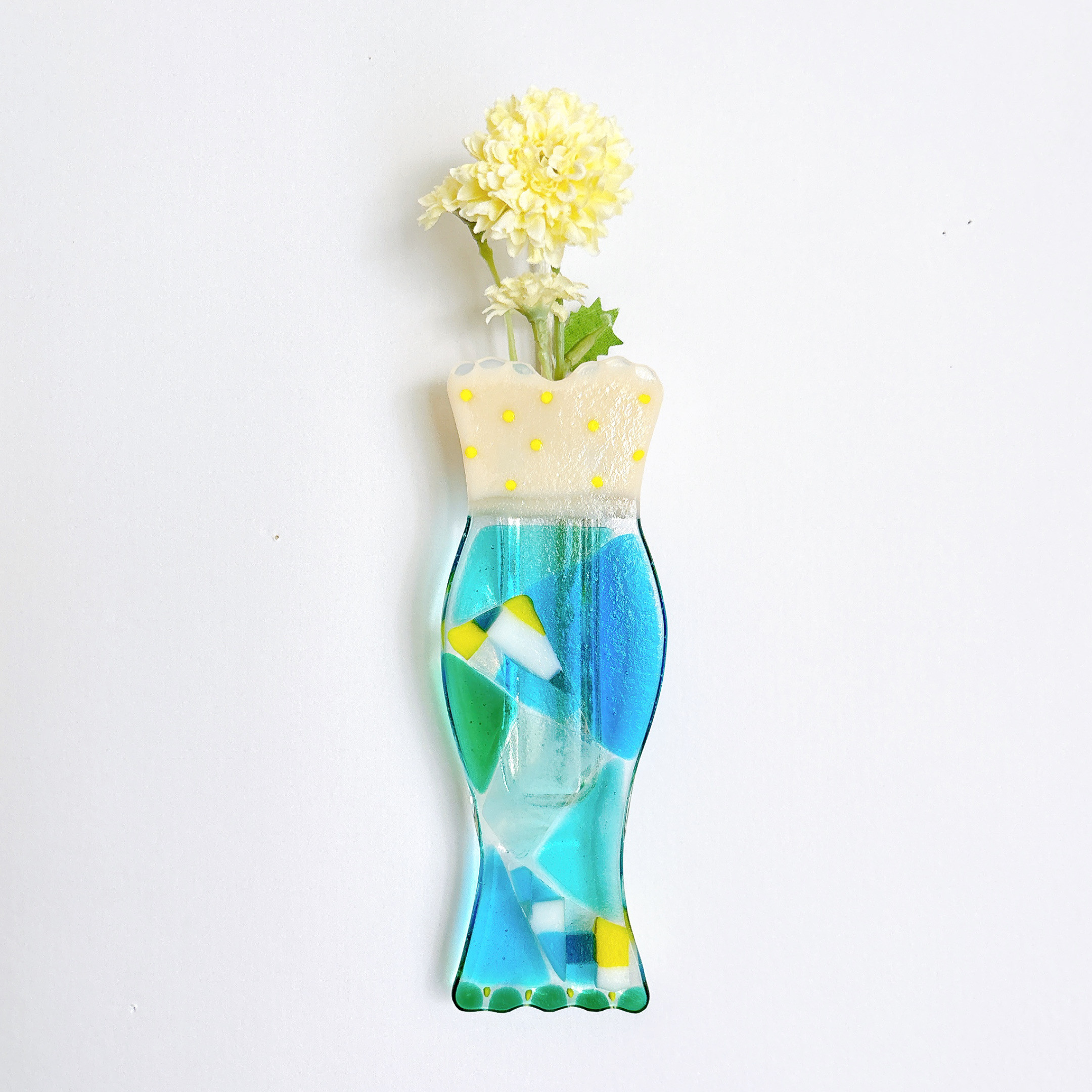 受注制作 ガラスのマーメイドドレス  一輪挿し