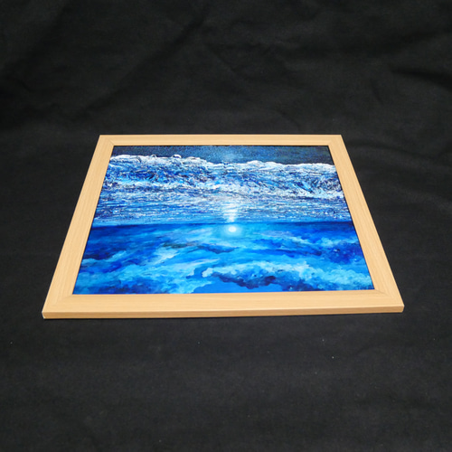 油絵 油彩 油彩画 絵 絵画 【水平線に沈む満月】 絵画 HR 通販