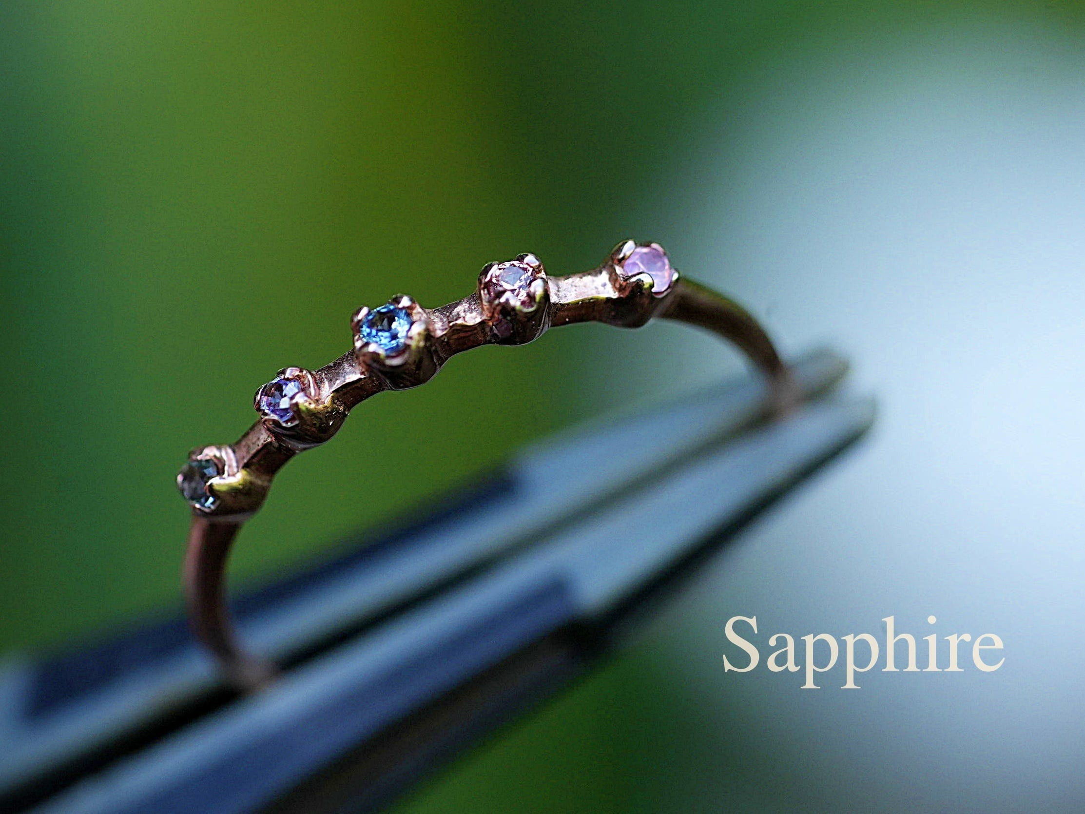 K18コーティング★Sappire シルバーリング 2086