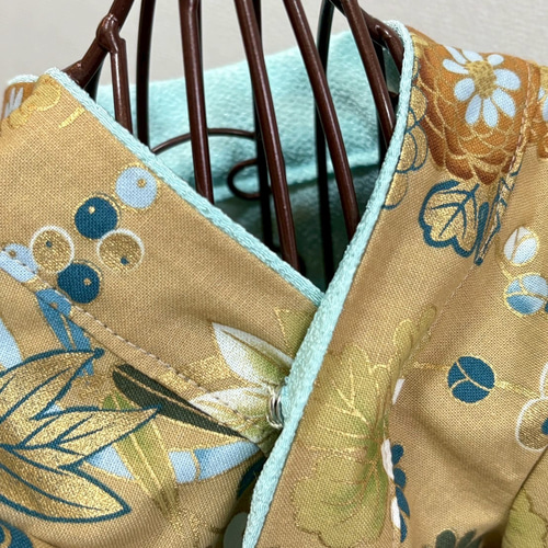 ハンドメイド☆犬浴衣☆富士和柄パッチ☆ベージュ帯