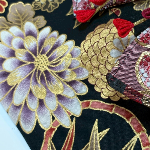 ☆2025新作犬服⭐︎ つまみ細工帯飾り付き 犬用着物 女の子用 和柄