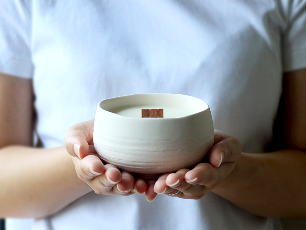 木芯アロマキャンドル【wan】