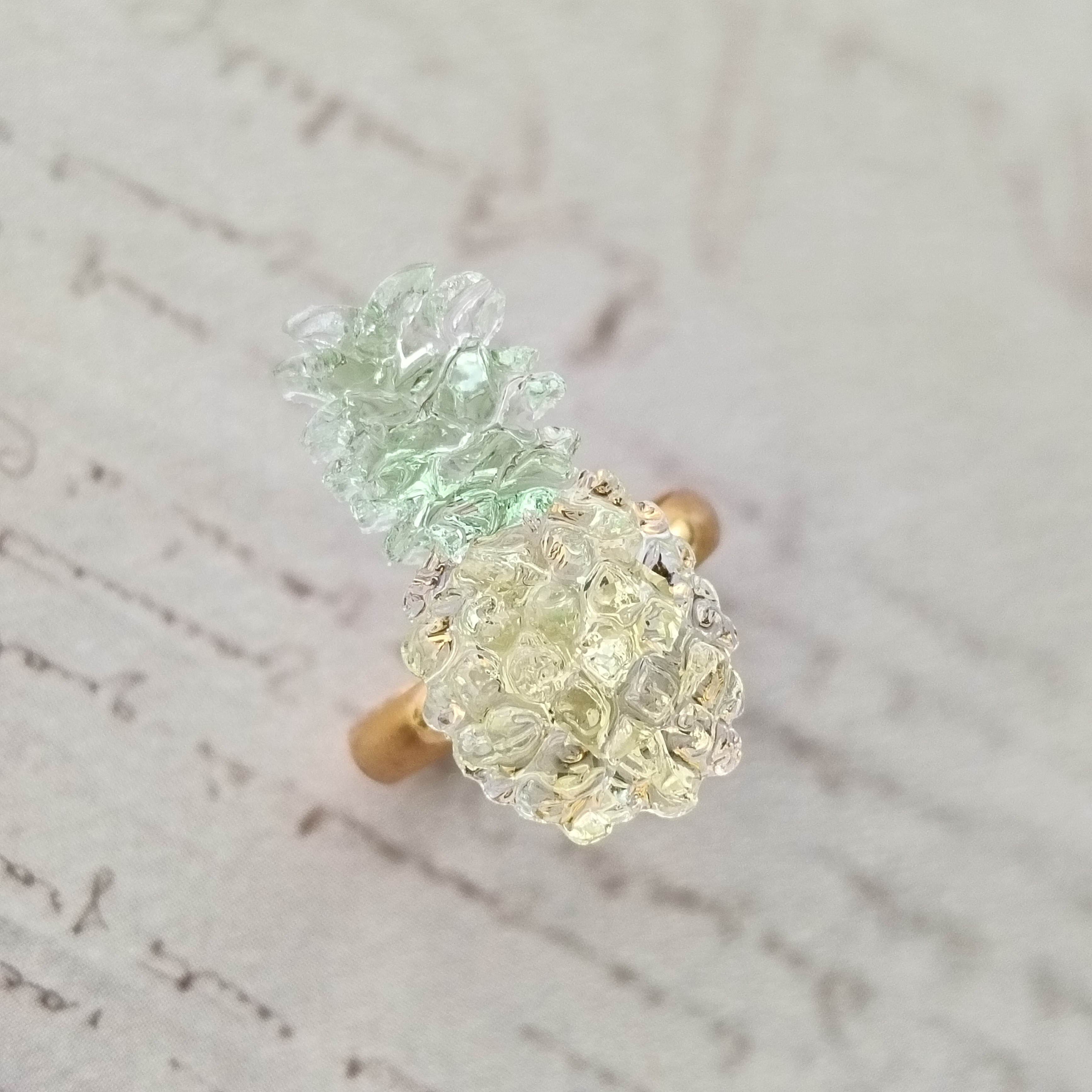 〜Pine Jewelリング〜　葡萄　ブドウ　ぶどう　プレゼント　クリア　キャンディー　飴　フラワー　チェリー 7,040円